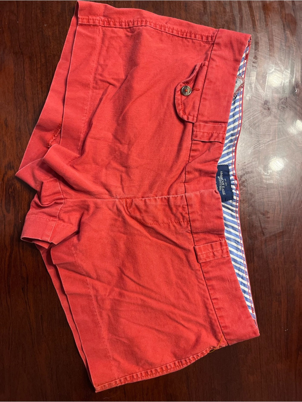 American Eagle Outfitters Coral-Red Women's Short Y2K